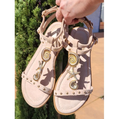 Sandales femme Louiza beiges