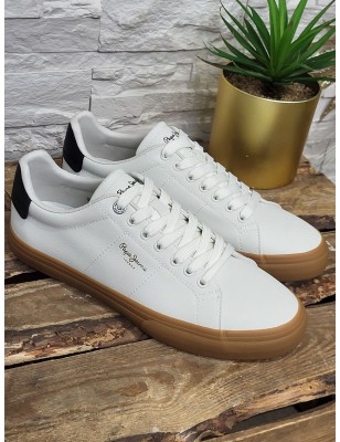Baskets homme Pepe Jeans Kenton base blanches
