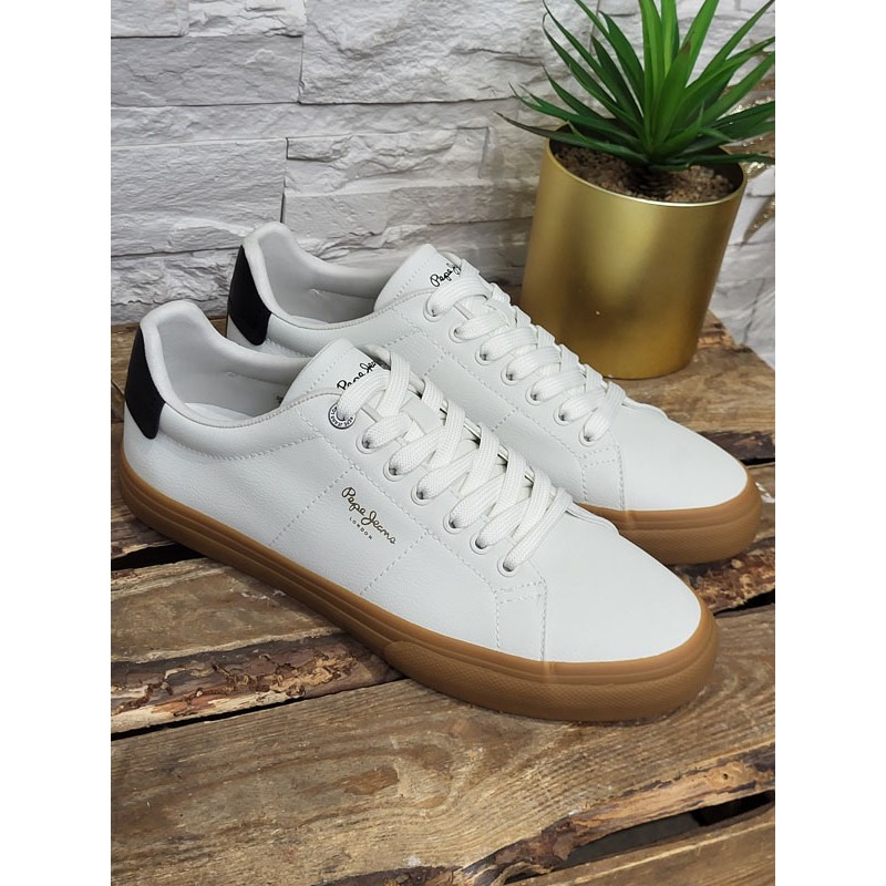 Baskets homme Pepe Jeans Kenton base blanches