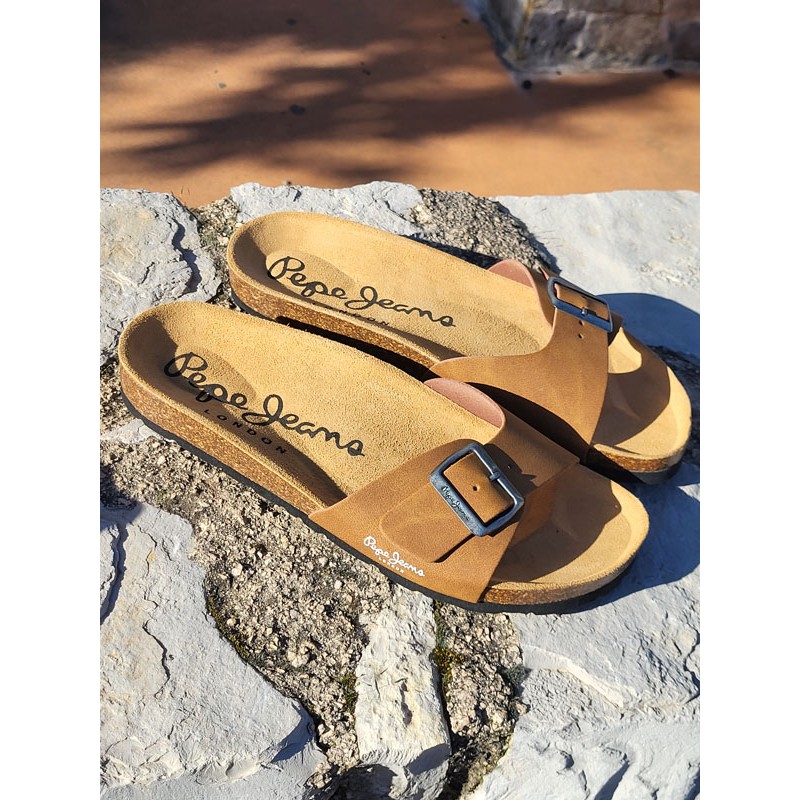 Mules homme Pepe Jeans Bio basic camel
