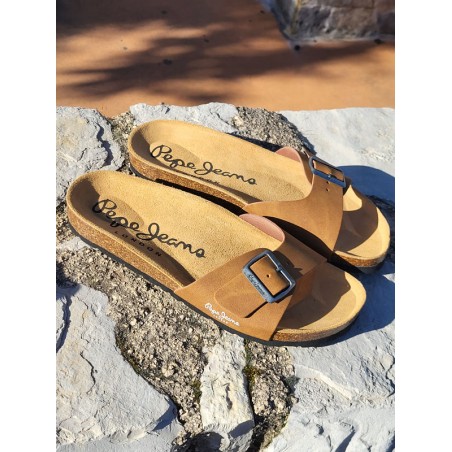 Mules homme Pepe Jeans Bio basic camel