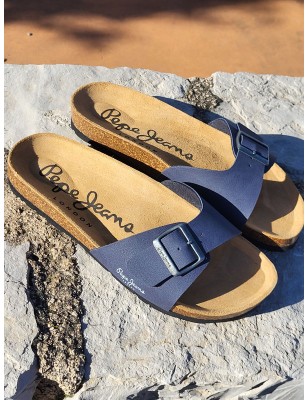 Mules homme Pepe Jeans Bio basic marine