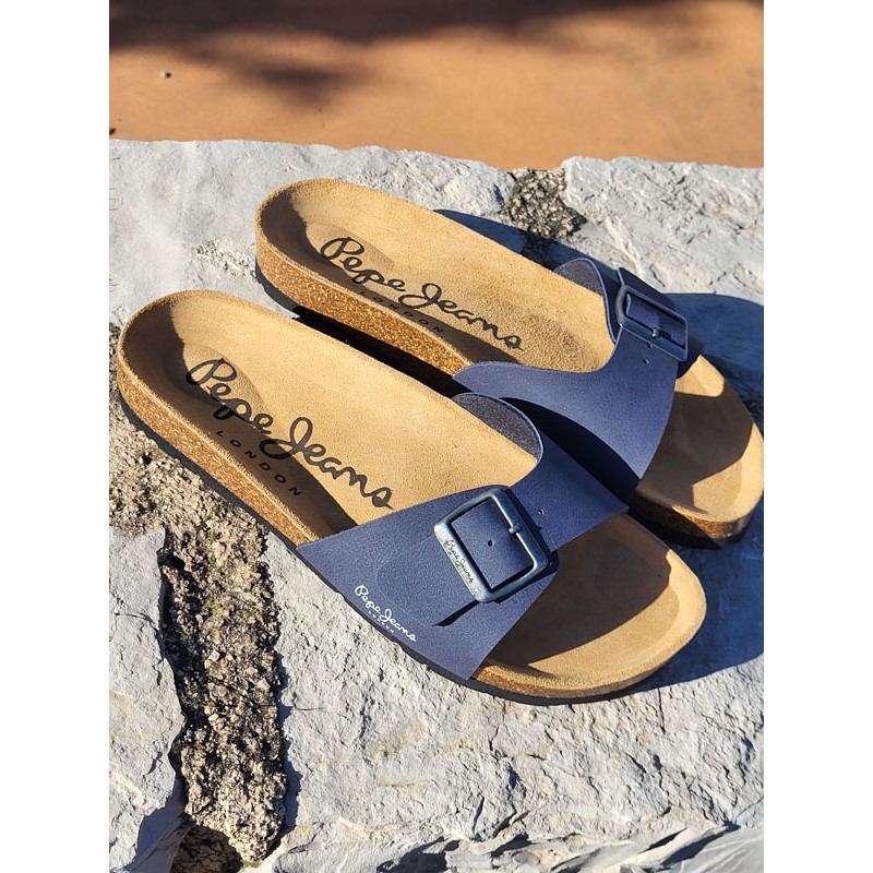 Mules homme Pepe Jeans Bio basic marine