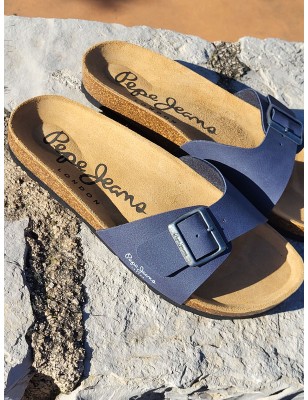 Mules homme Pepe Jeans Bio basic marine