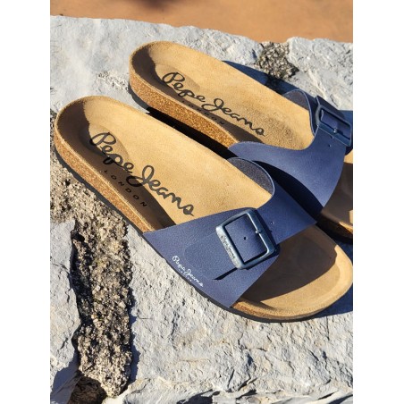 Mules homme Pepe Jeans Bio basic marine
