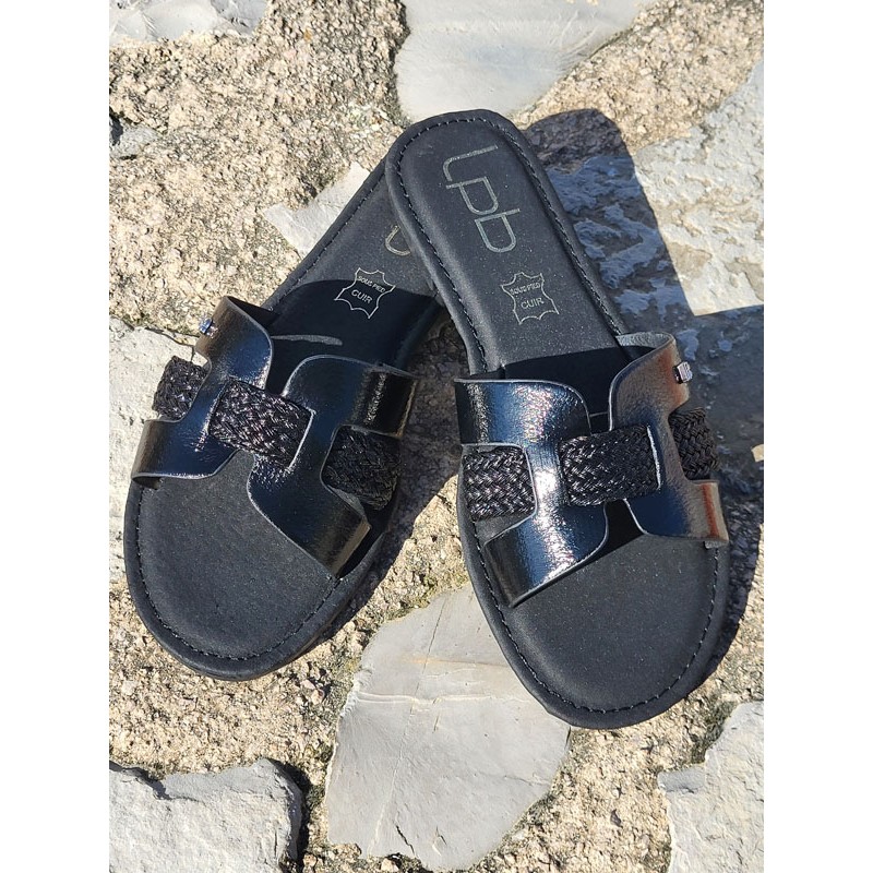 Mules femme LPB Nahed noires