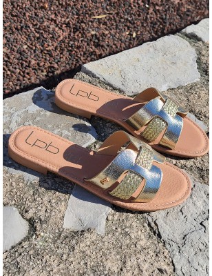 Mules femme LPB Nahed dorées