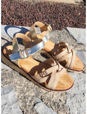 Sandales femme LPB Nelli dorées
