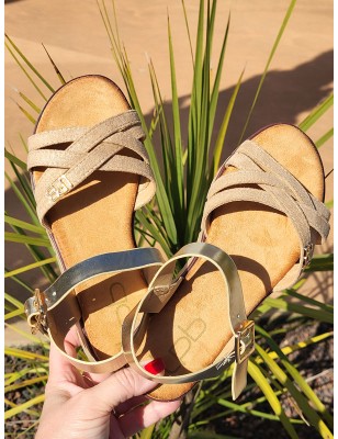 Sandales femme LPB Nelli dorées