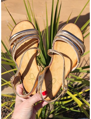 Sandales femme LPB Norane rose gold