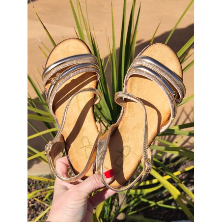 Sandales femme LPB Norane rose gold