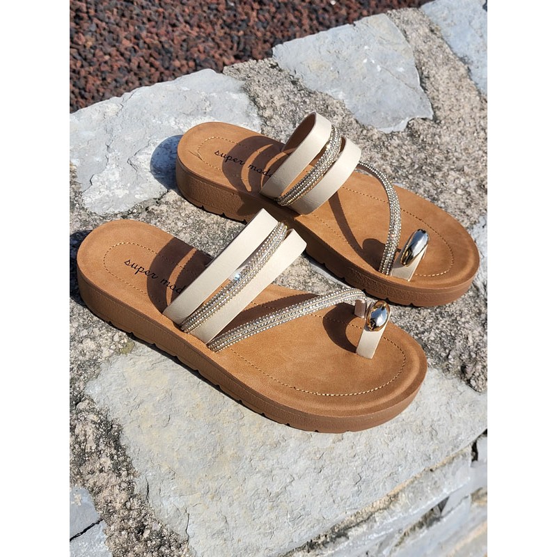 Mules femme Mariani beiges