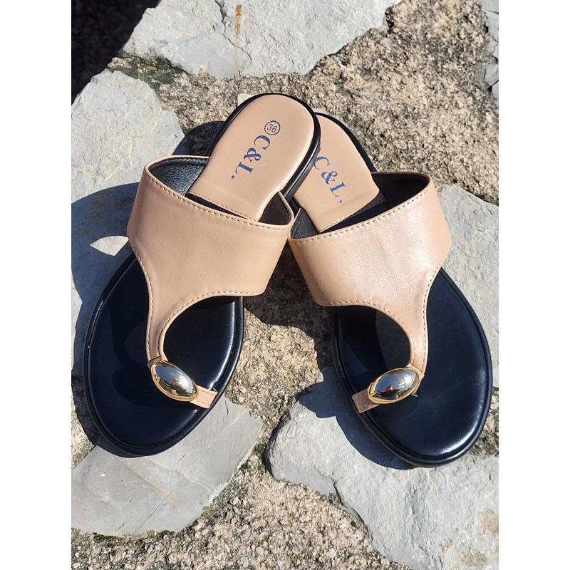 Mules femme Monesta beiges