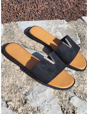 Mules femme suédine Vera noires