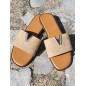 Mules femme suédine Vera taupe