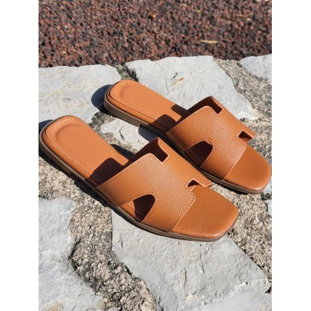 Mules femme Brima camel