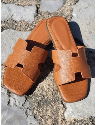 Mules femme Brima camel