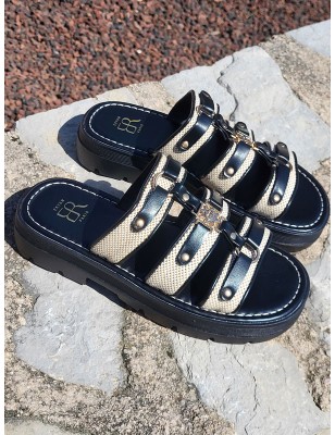 Mules femme leonie noires