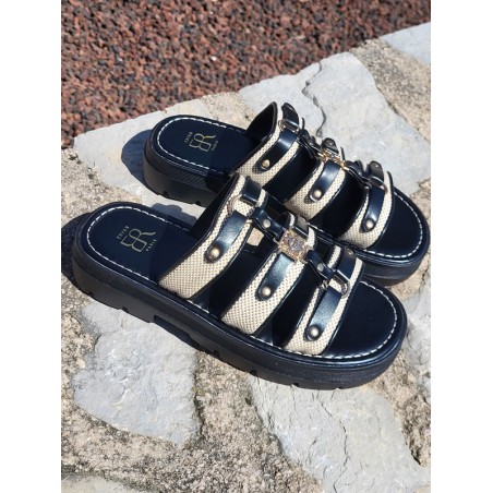 Mules femme leonie noires