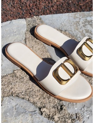 Mules femme Ania beiges