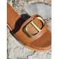 Mules femme Ania camel