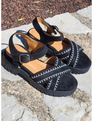 Sandales femme Audrey noires