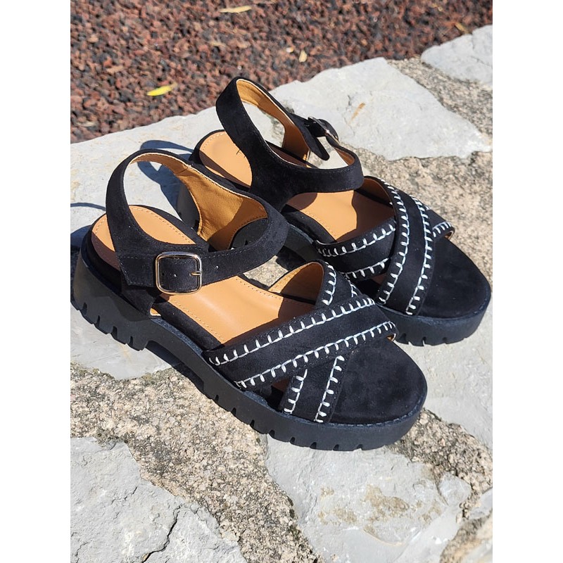 Sandales femme Audrey noires