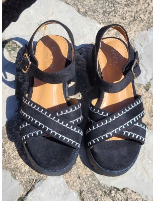 Sandales femme Audrey noires