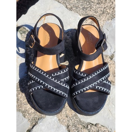 Sandales femme Audrey noires