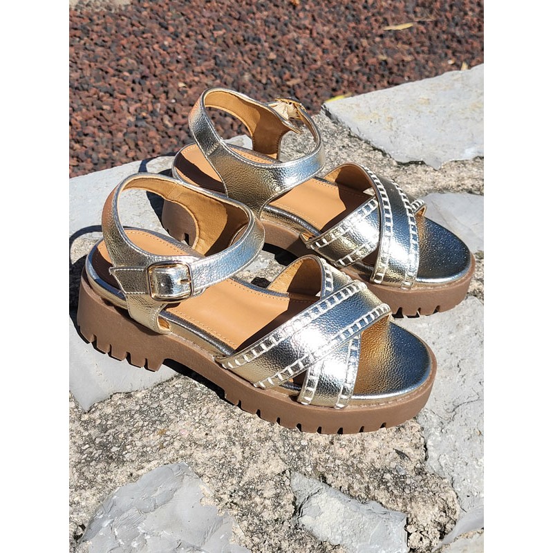 Sandales femme Audrey dorées