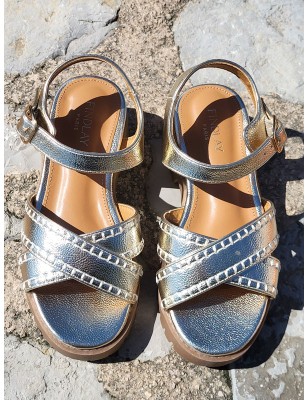 Sandales femme Audrey dorées