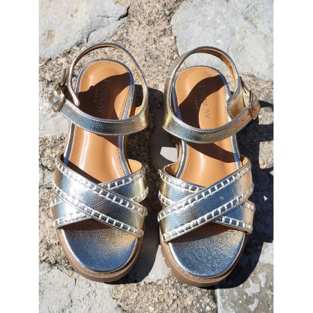 Sandales femme Audrey dorées