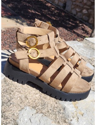 Sandales femme Atila taupe