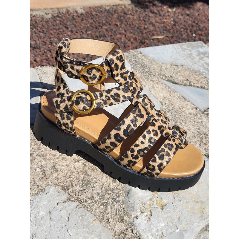 Sandales femme Atila léopard
