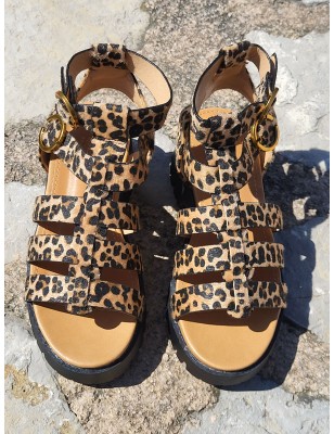 Sandales femme Atila léopard