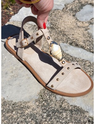 Sandales femme Amanda beiges