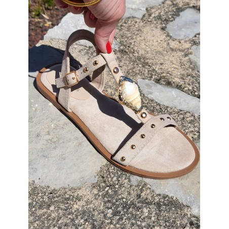 Sandales femme Amanda beiges