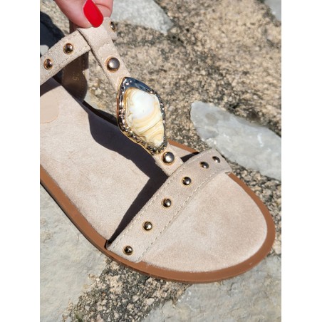 Sandales femme Amanda beiges