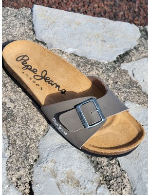 Mules homme Pepe Jeans Bio basic taupe