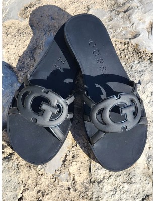 Mules femme Guess Rosgo noires