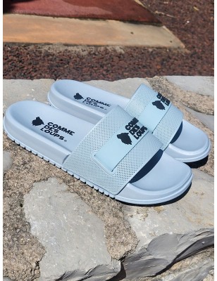 Claquettes homme Comme Des Loups Cla gris bleu