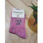 Chaussettes à paillettes "fuck off" roses