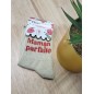 Chaussettes à paillettes "maman parfaite" dorées