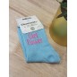 Chaussettes à paillettes "girl power" bleues