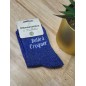 Chaussettes à paillettes "belle à croquer" bleues