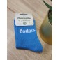 Chaussettes à paillettes "badass" bleues