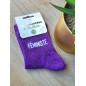 Chaussettes à paillettes "féministe" violettes