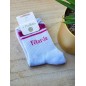 Chaussettes à bandes "fêtarde" argentées/fushia