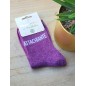 Chaussettes à paillettes "attachiante" violettes