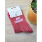 Chaussettes à paillettes "anti-connard" rouges
